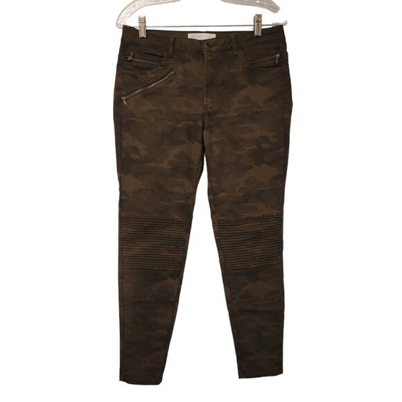 Zara Basic Z1975 Denim Dept Skinny Jeans Dark Camo Stretch Women’s Size 8 EUC - Picture 1 of 10